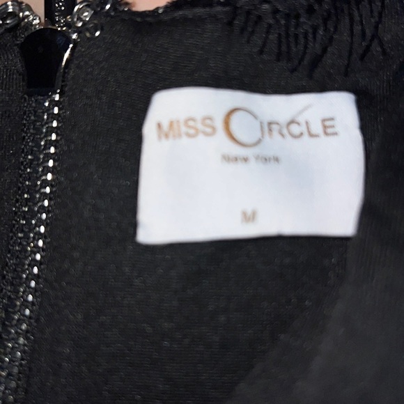 Miss Circle Kamila Velvet Sexy Witchy Stripe Ruched Mini Dress Size M - Picture 8 of 16